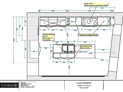 Reamenagement cuisine - maison canclaux - Exemple 1 Conception 3